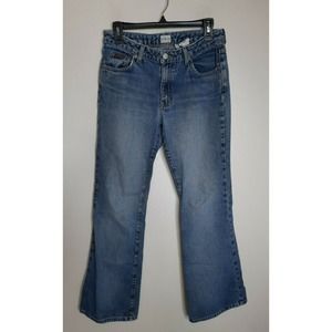 VTG CALVIN KLEIN Size 7 8 29W USA Made Blue Denim Jean Flare Women's